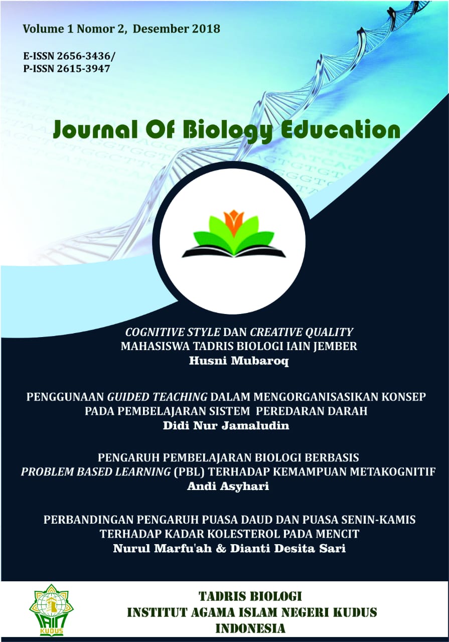 Journal Of  Biology Education