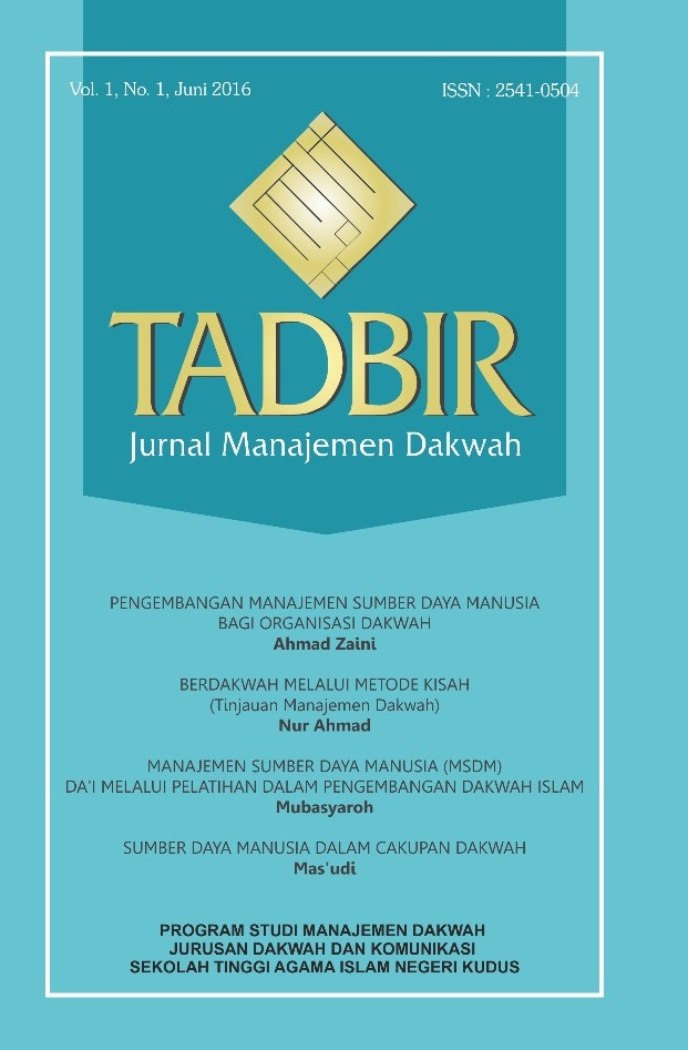 Tadbir : Jurnal Manajemen Dakwah